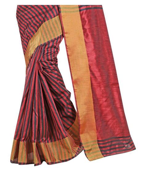 Indian Nari Maroon Ahimsa Silk Saree - Buy Indian Nari Maroon Ahimsa Silk Saree Online at Low ...