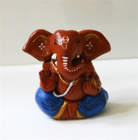 Handmade Clay Ganesh Idol, Medium Sized - Etsy