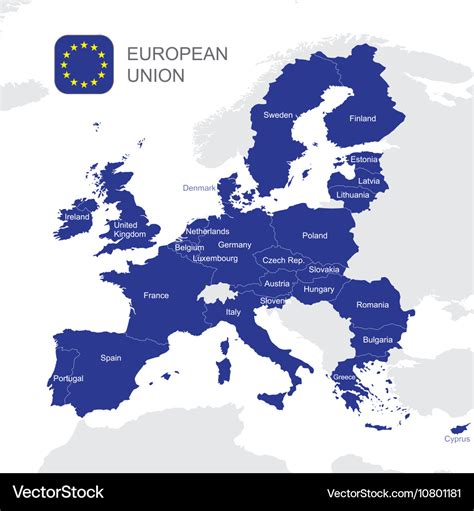 European union map Royalty Free Vector Image - VectorStock