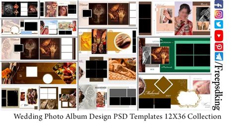 Wedding Photo Album Design PSD Templates 12X36 Collection