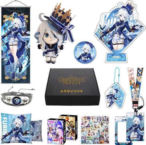 Amazon.com: MOTAO Genshin Impact Box Furina Merch Set - Plush Doll, Poster, Mouse Pad, Stand ...