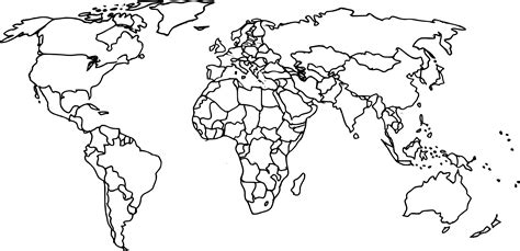 World Map Drawing (PNG Transparent) | OnlyGFX.com