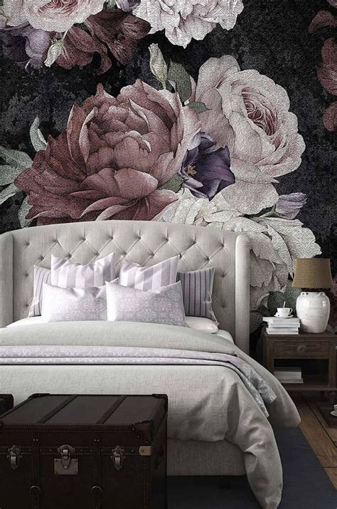 Bedroom Large Flower Wallpaper - Mural Wall