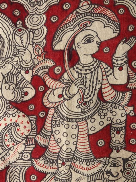 Dasavatharam of Lord Vishnu | Kalamkari Painting | Exotic India Art