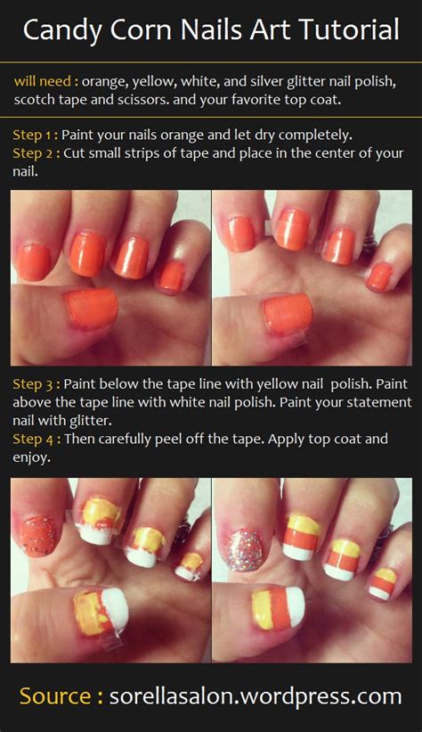 Manicure Tutorials: Candy Corn Nails Art Tutorial