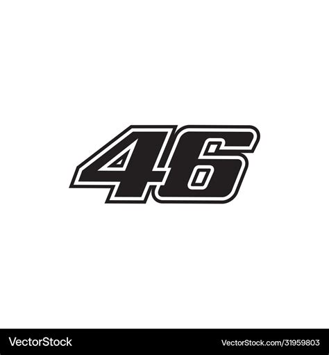 Number 46 icon symbol Royalty Free Vector Image