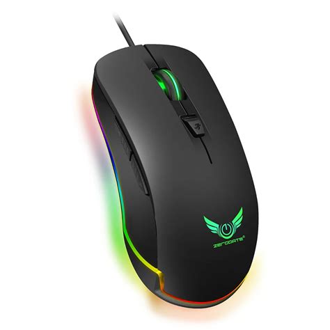 ZERODATE S600 USB Wired Gaming Mouse RGB Marquee Adjustable DPI Backlight 5 RGB marquee lighting ...