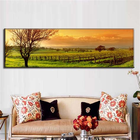 Large Picture Autumn Farm Canvas Printings Natural Landscape Canvas Wall Art Decorative Painting ...