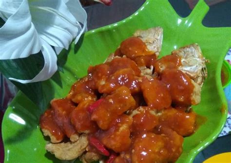 Resep Kakap Merah Saos Asam Manis oleh DEWI SARASWATI - Cookpad