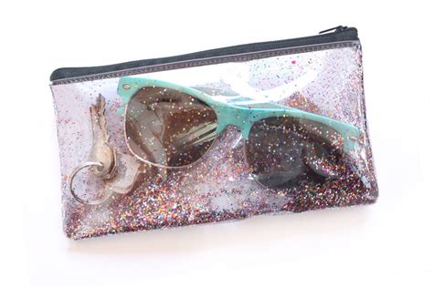 Glitter Party / Small Pouch, Transparent Handbag, Clear Bag, Purse Organizer, Glitter Pouch ...