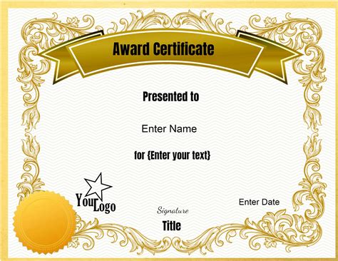 Printable Certificate Template