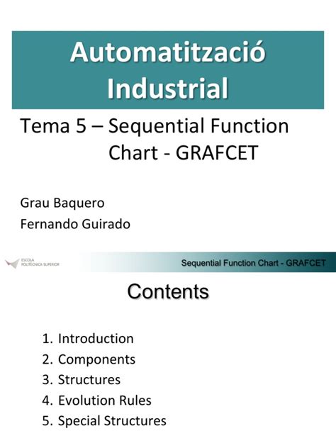 An Introduction to Sequential Function Charts (SFC) and the Graphical Representation of ...