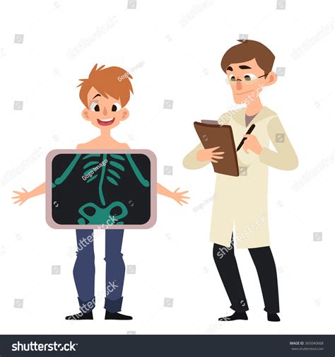 Radiologist Vector Illustration Colorful Cartoon Doctor Stock Vector ...