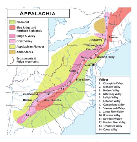 Us Map Appalachian Mountains - Map Of West Coast Of Florida