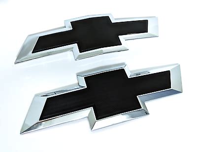 Chevy Silverado 1500 2500HD 3500HD Black Front Rear Tailgate Bowtie ...