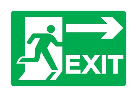 Fire Exit Emergency Green Sign 2301058 Vector Art at Vecteezy