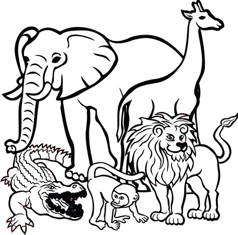 wild animals clipart black and white 10 free Cliparts | Download images on Clipground 2024