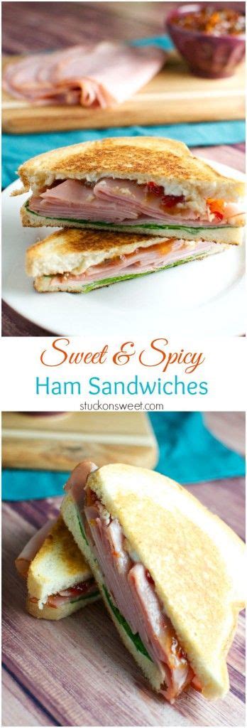 Sweet and Spicy Smoked Ham Sandwiches - Stuck On Sweet | Recipe | Ham sandwiches, Smoked ham ...