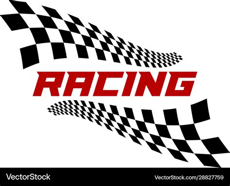 Race flag logo icon racing logo concept modern Vector Image