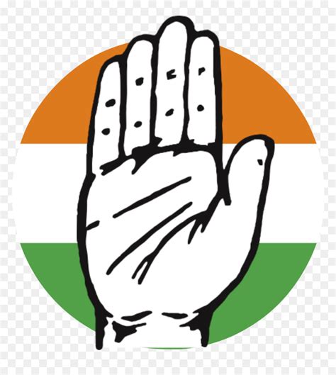 Congress Hd Logo On Indian Flag Colour Background - Indian National Congress Outline, HD Png ...