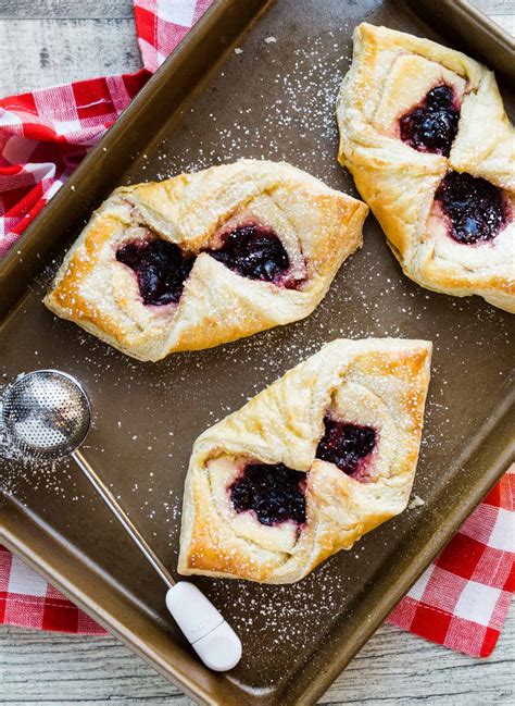 Easy Cherry Cream Cheese Danish - Garnish with Lemon