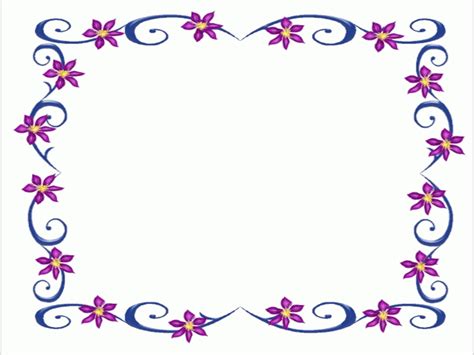 Flower border free printable clip art borders free digital flower 2 – Clipartix