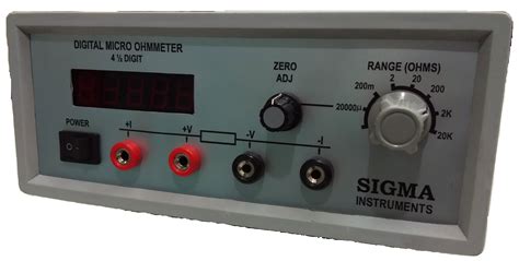 DIGITAL MICRO OHM METER "SIGMA", 4 1/2 Digit, Sigma Instruments - Sunil ...