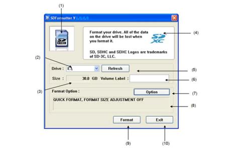 SD Card Formatter Utility for fixing Corrupt SD/SDHC/SDXC