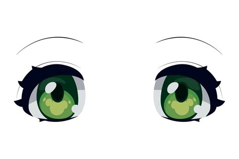 anime ojos verdes 11484187 Vector en Vecteezy