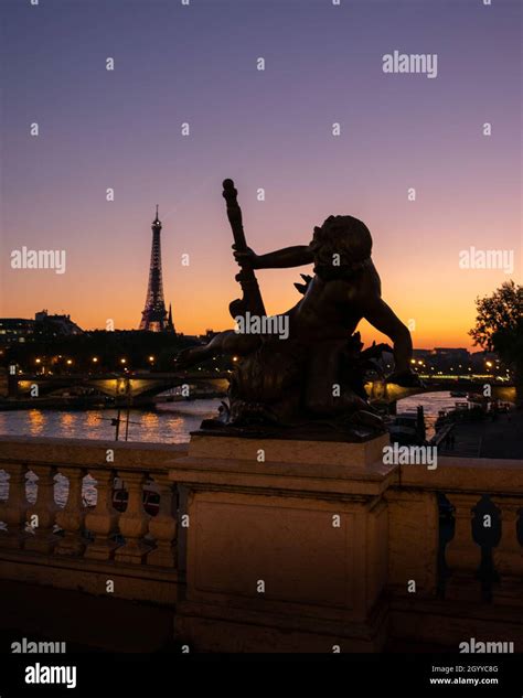 The pont Alexandre III after sunset Stock Photo - Alamy