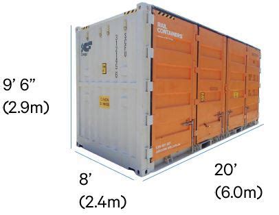 20ft side door shipping containers, ideal for packing efficiently