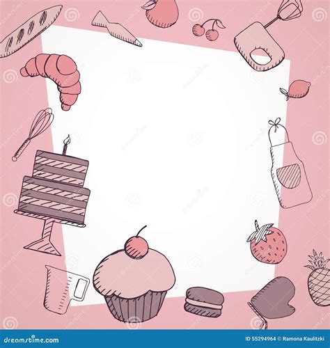 Bakery Background stock illustration. Illustration of dessert - 55294964