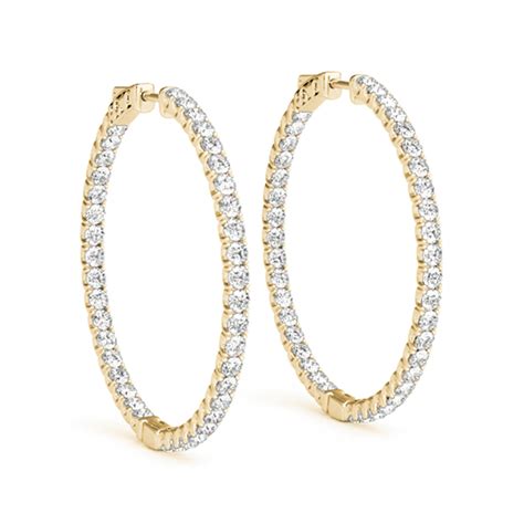 Unique And Wonderful Designs On Yellow Gold Hoops| Fascinating Diamonds