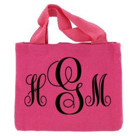 Items similar to Monogram Canvas Tote Bag ~ Mini on Etsy