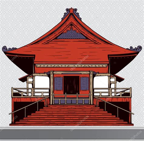 Japanese Temple Drawing Designs