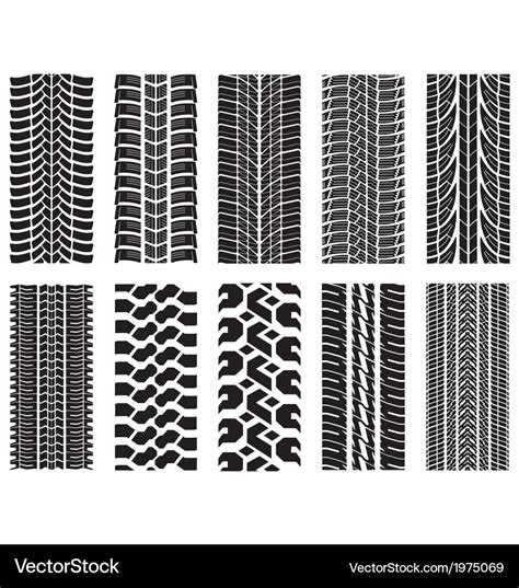 Tire tread patterns Royalty Free Vector Image - VectorStock