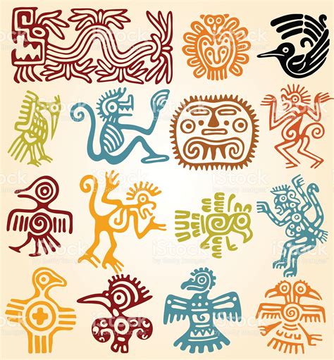 Set - mexican symbols | Símbolos aztecas, Símbolos mayas, Simbolos mexicanos