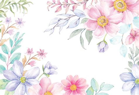 Spring Flowers Watercolour Wallpaper – Ginger Monkey