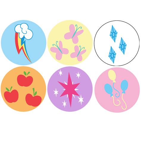 GeekBadge | My Little Pony Cutie Marks 1" Buttons | Online Store ... | Halloween Costumes ...