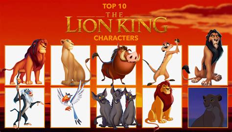 My Top 10 Favorite The Lion King Characters by aaronhardy523 on DeviantArt