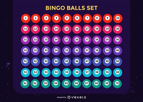 Bingo Balls Colorful Set Vector Download