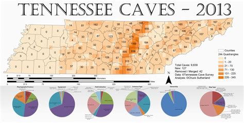 Tennessee Caves Map Tennessee Cave Density 2013 Maps Geography History ...