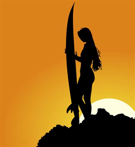 Surfer Silhouette (98248) Free SVG Download / 4 Vector