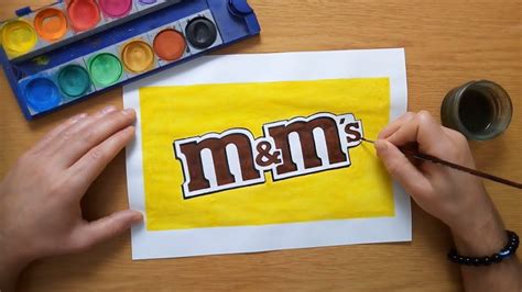 How to draw the m&m's logo - YouTube