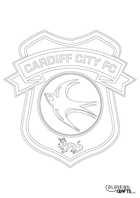 Cardiff City Badge Printable Colouring Page - Colouring Crafts