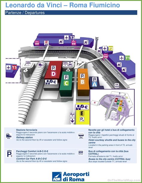 Fiumicino airport map - Ontheworldmap.com