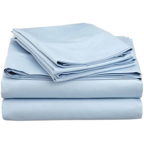 600-Thread Count Cotton and Polyester Blend Deep Pocket Wrinkle-Free Solid Bedding Sheets ...