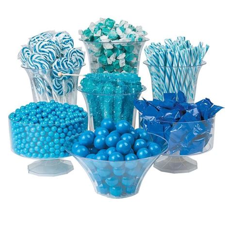 Cool Baby Shower Decorations for Boys - Bulk Assorted Candies | Blue candy buffet, Blue candy ...