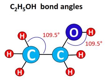 C2H5OH Lewis structure, molecular geometry, hybridization, bond angle