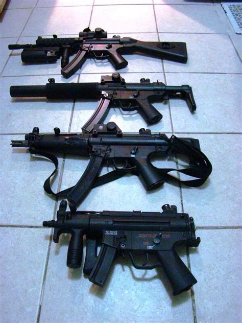 Variants of the H&K MP5 Military Weapons, Weapons Guns, Guns And Ammo, Revolver, 9mm Pistol ...